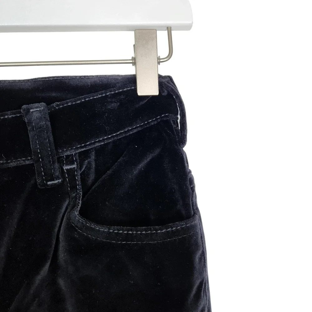 CORDINGS Pants Womens 6 Black Velvet‎ Stretch Skinny Jegging Pockets Casual